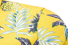 Load image into Gallery viewer, Hawaiian Summer Cotton Yellow Short Sleeve Shirt