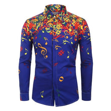 Load image into Gallery viewer, Musical Note Pattern Long Sleeves Shirt