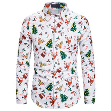 Load image into Gallery viewer, Christmas Men Shirt Casual Print