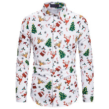 Load image into Gallery viewer, Christmas Men Shirt Casual Print