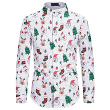 Load image into Gallery viewer, Christmas Men Shirt Casual Print